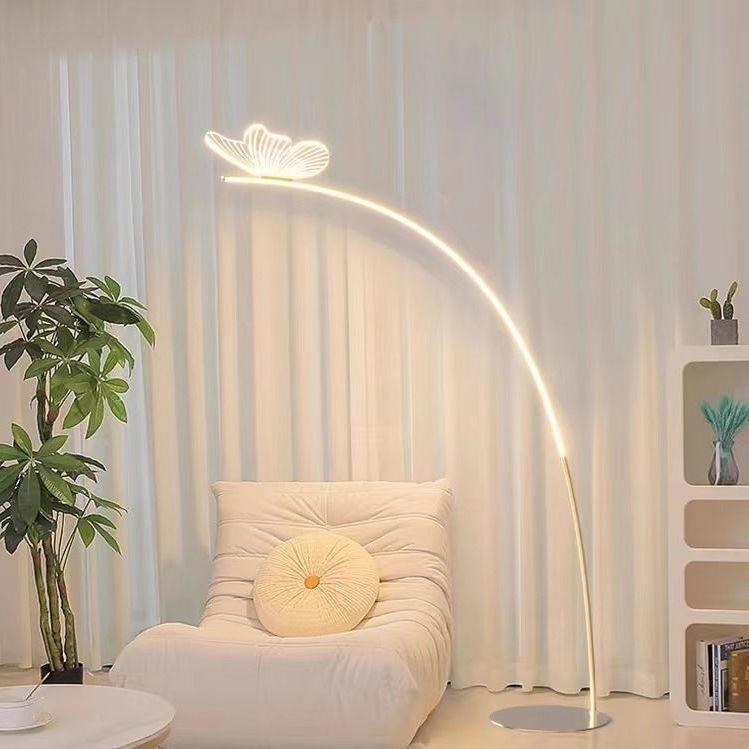 Living room floor lamp butterfly fishing bedroom cream bedside sofa lighting
