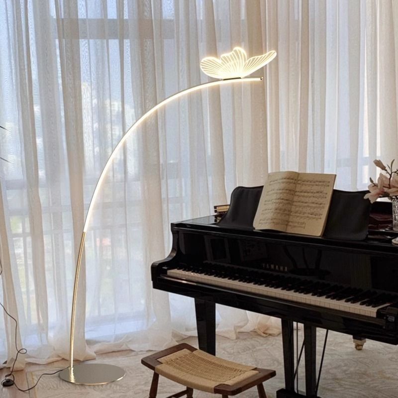 Living room floor lamp butterfly fishing bedroom cream bedside sofa lighting