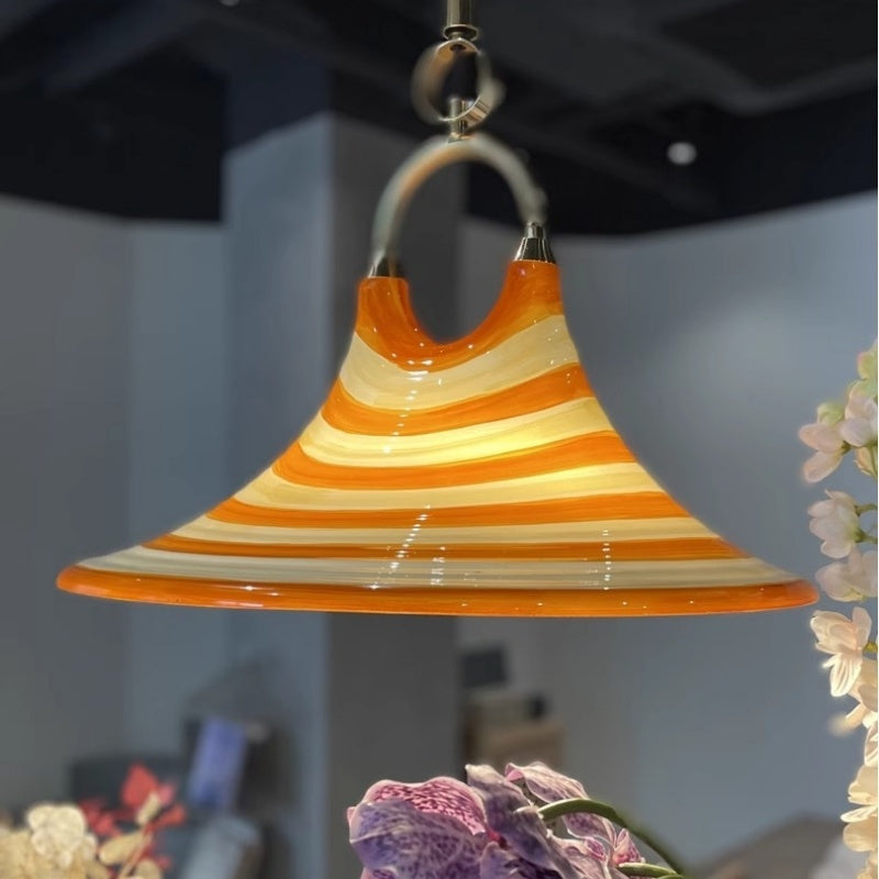 A Retro Painted Horn Chandelier That Can Be Raised And Lowered