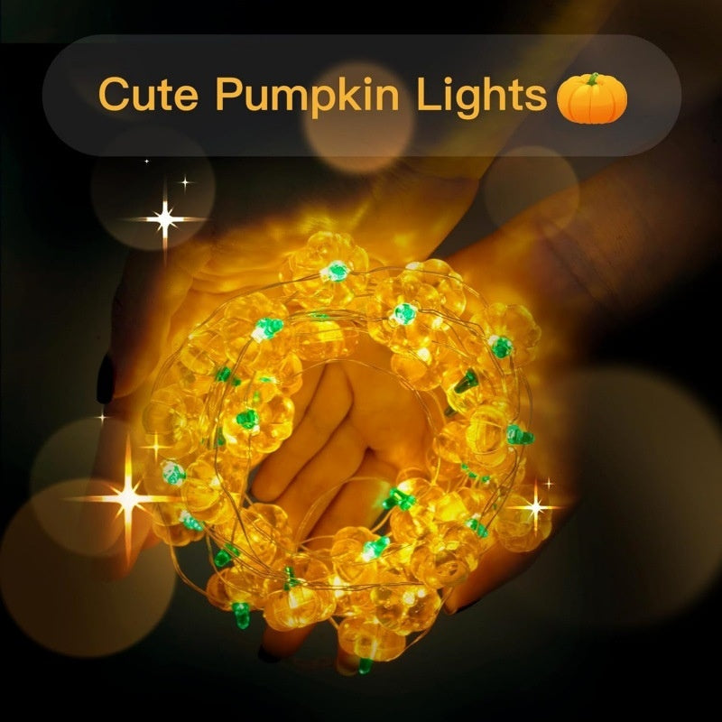 Halloween Pumpkin-Shaped Scene Decoration String Of Lights