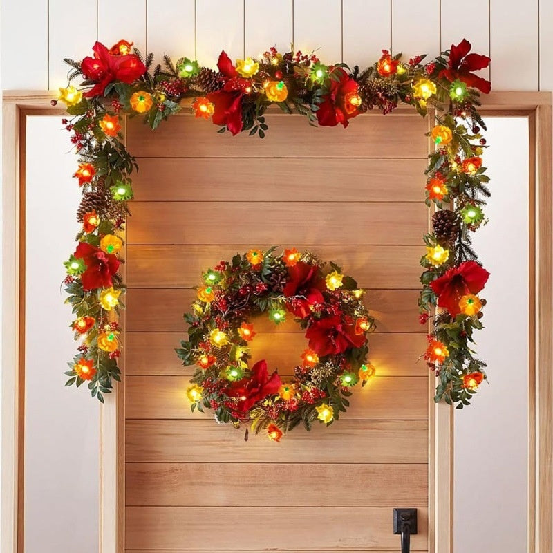 Halloween Pumpkin-Shaped Scene Decoration String Of Lights