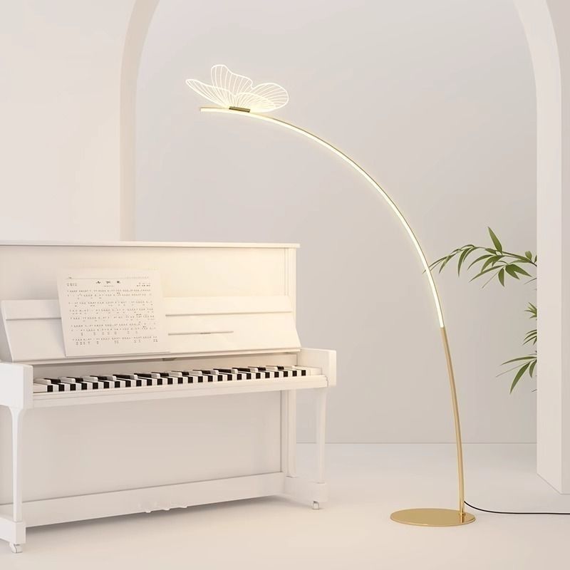 Living room floor lamp butterfly fishing bedroom cream bedside sofa lighting