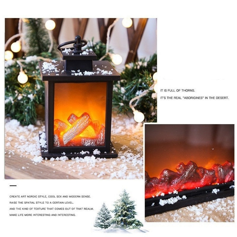Simulated LED Flame-Shaped Fireplace Decorative Light