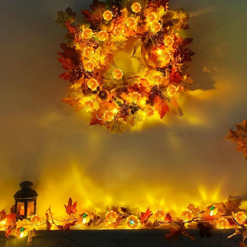 Halloween Pumpkin-Shaped Scene Decoration String Of Lights