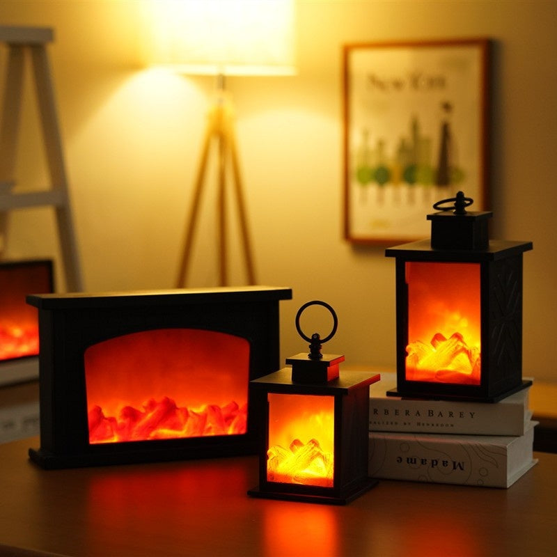 Simulated LED Flame-Shaped Fireplace Decorative Light