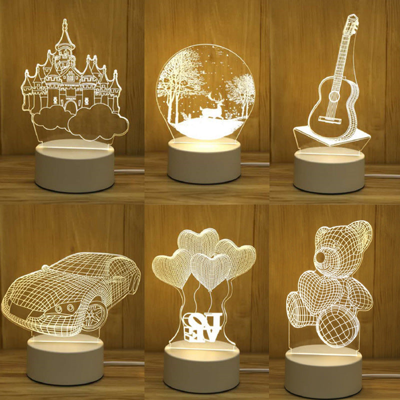Creative 3D nightlight children's cartoon LOGO lamp Birthday gift student graduation gift