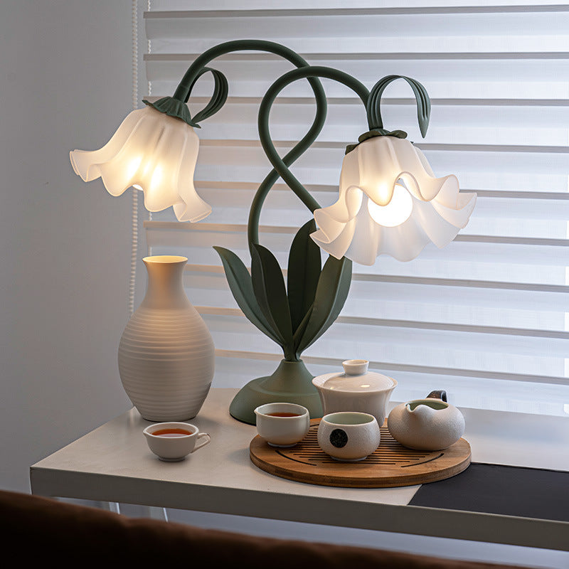 Double Flower Romantic Atmosphere Table Lamp