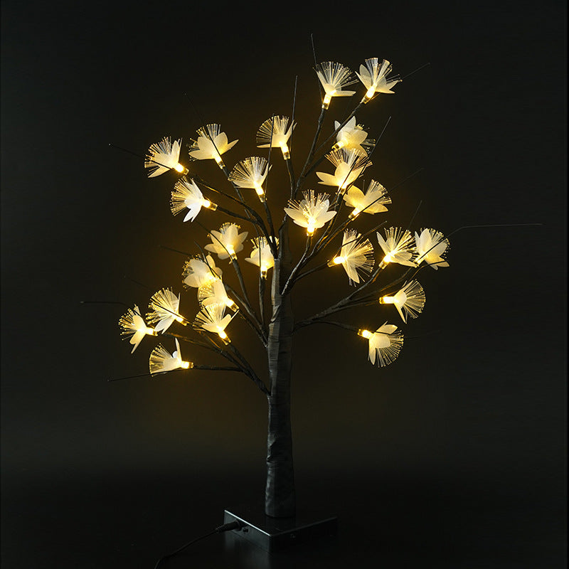 24-Lamps LED Fiber Optic Tree Light Decorative Light USB With Switch