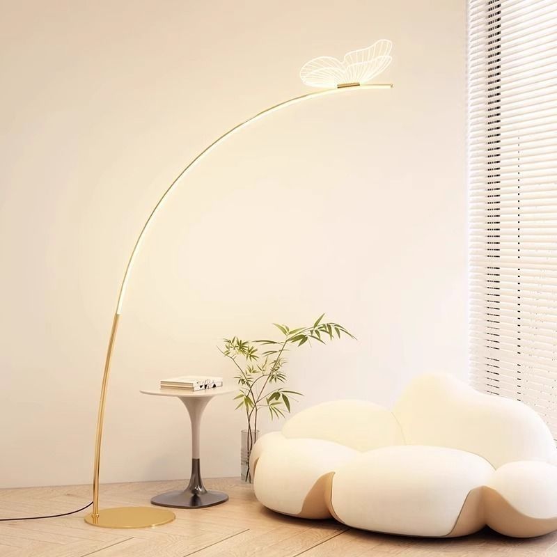 Living room floor lamp butterfly fishing bedroom cream bedside sofa lighting