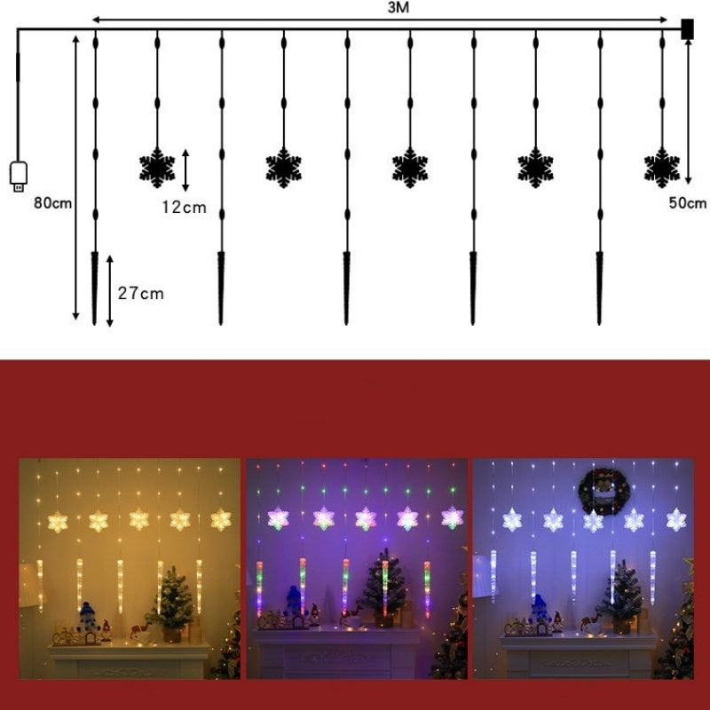 Christmas Atmosphere Snowflake Decorative Lamp