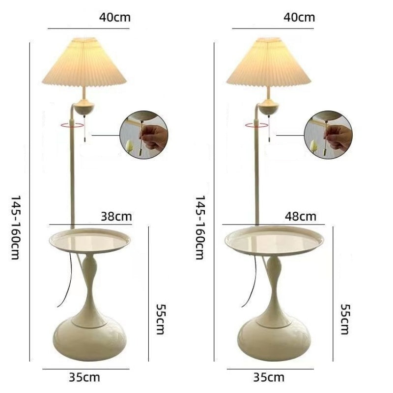 Cream Table Floor Lamp