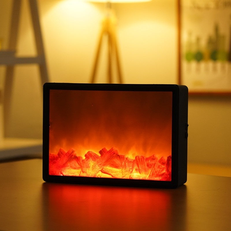 Simulated LED Flame-Shaped Fireplace Decorative Light
