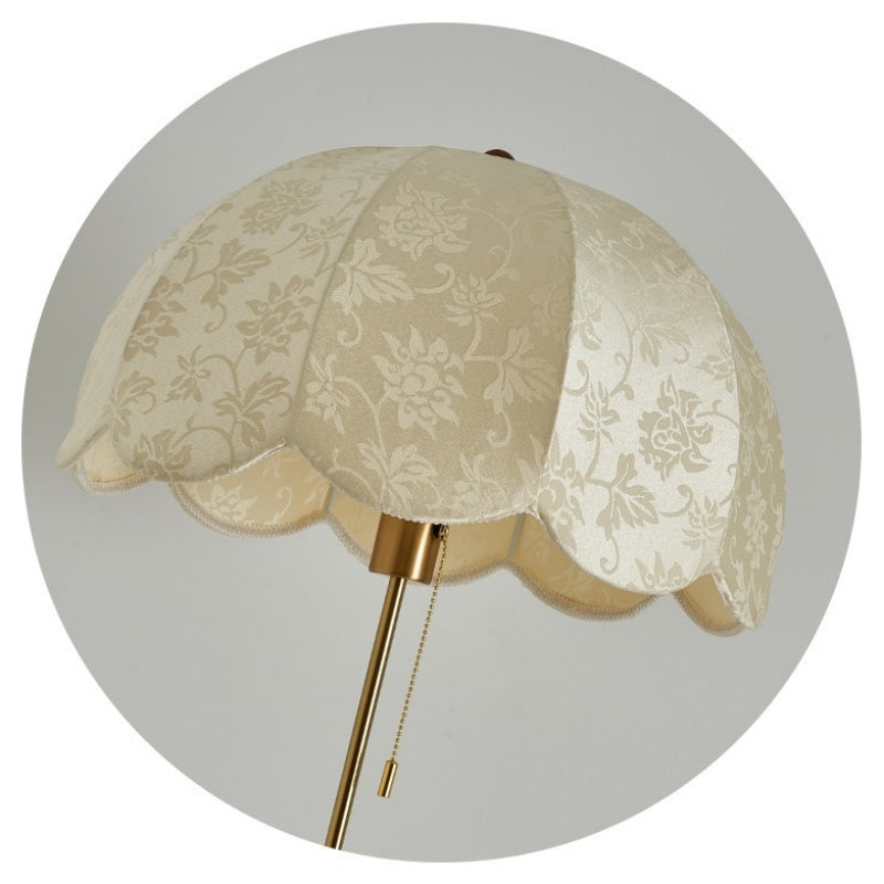 Retro Embroidered Fabric Floor Lamp