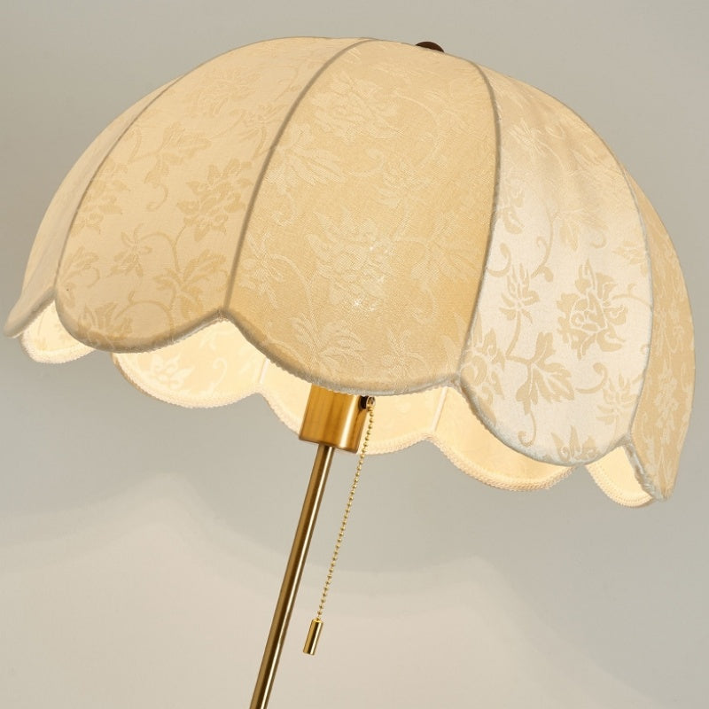 Retro Embroidered Fabric Floor Lamp