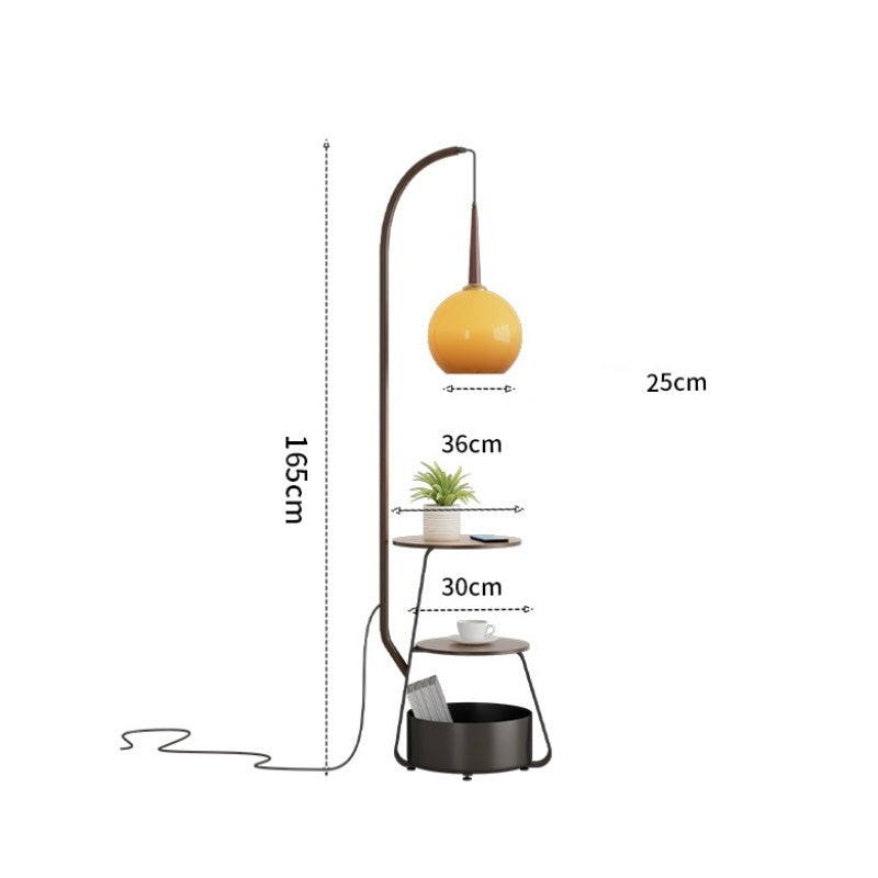Retro Floor Lamp With Storage Function