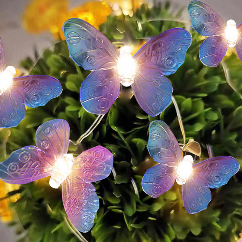 LED lights Butterfly lights string battery lights Outdoor fairy night lights Room wedding decoration lights