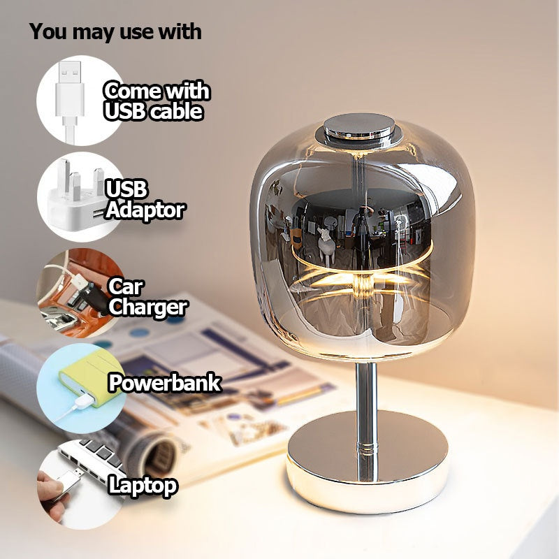 Simple and Elegant Glass Table Lamp