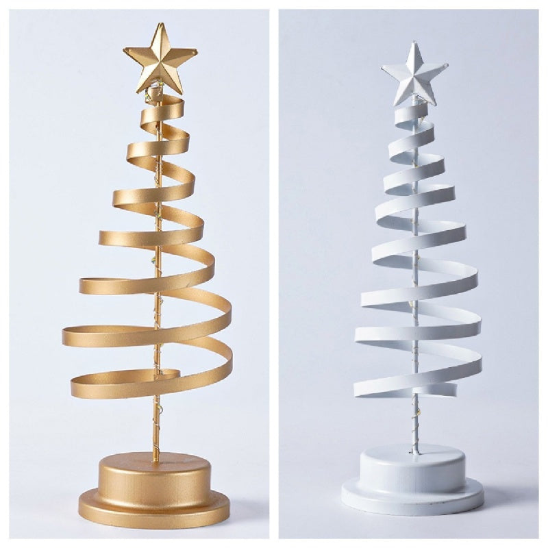 Christmas Tree-Shaped Room Decoration Ironwork Festive Atmosphere Light Ornaments