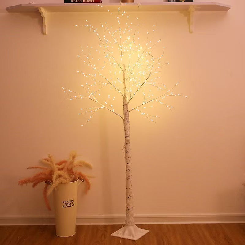 Led silver birch copper wire light Firefly Christmas holiday tree light home garden decoration day landscape light