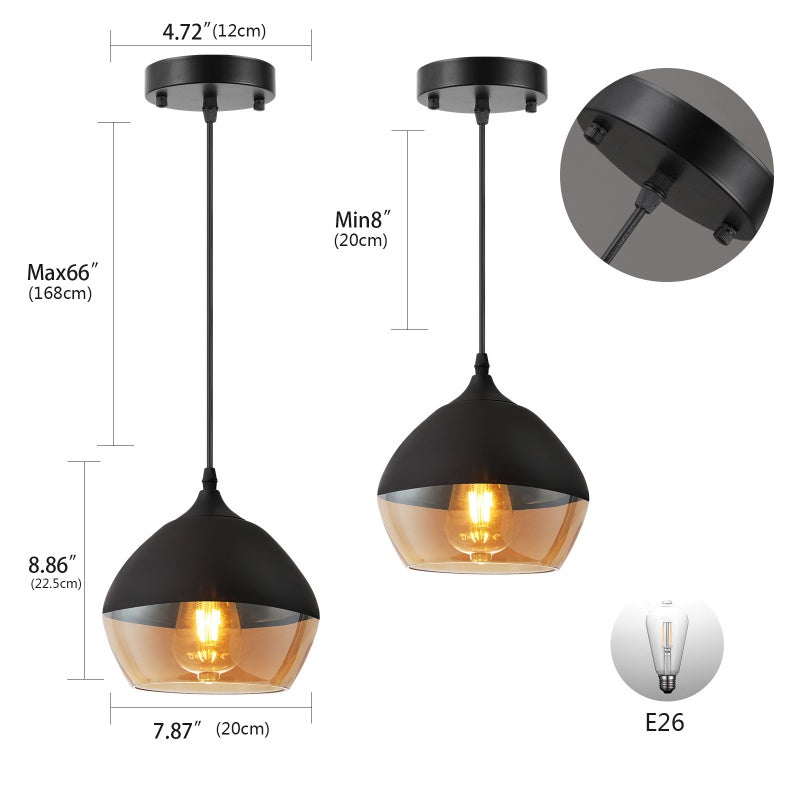 Modern And Simple Transparent Glass Ceiling Lamp