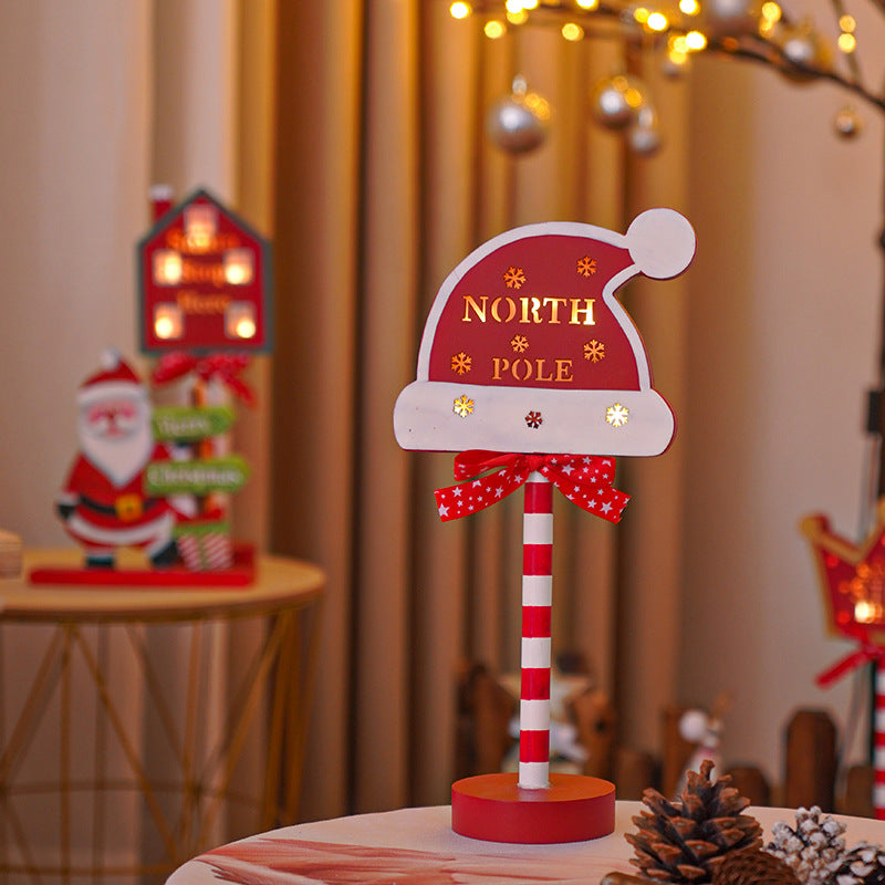 Christmas Festival Road Sign-Shaped Decorative Lights