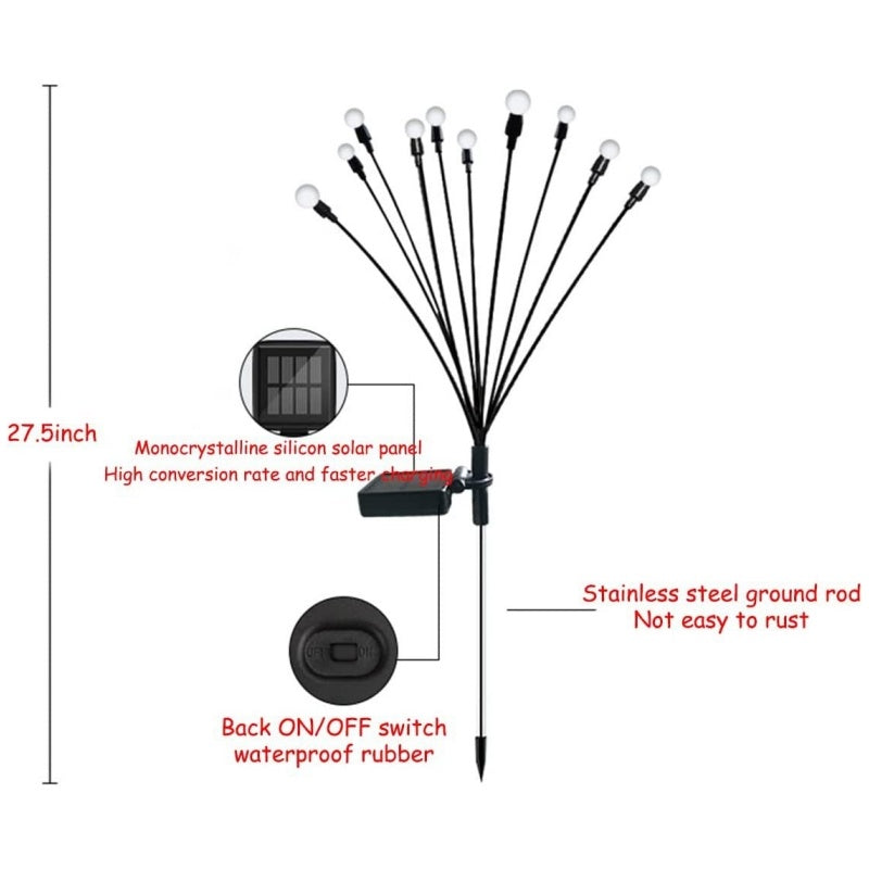 LED Solar Lamps For Courtyard Landscape Atmosphere Outdoor Waterproofing
