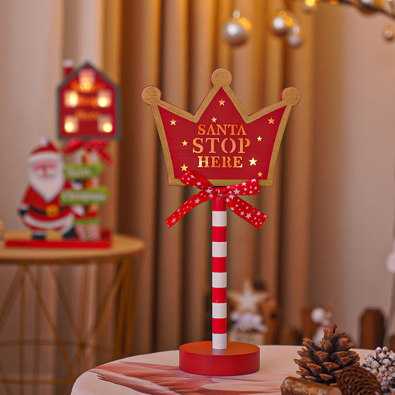 Christmas Festival Road Sign-Shaped Decorative Lights