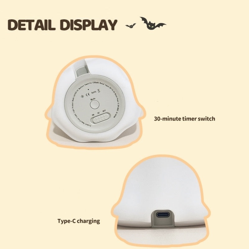 Cute Ghost Bedside Night Light For Halloween