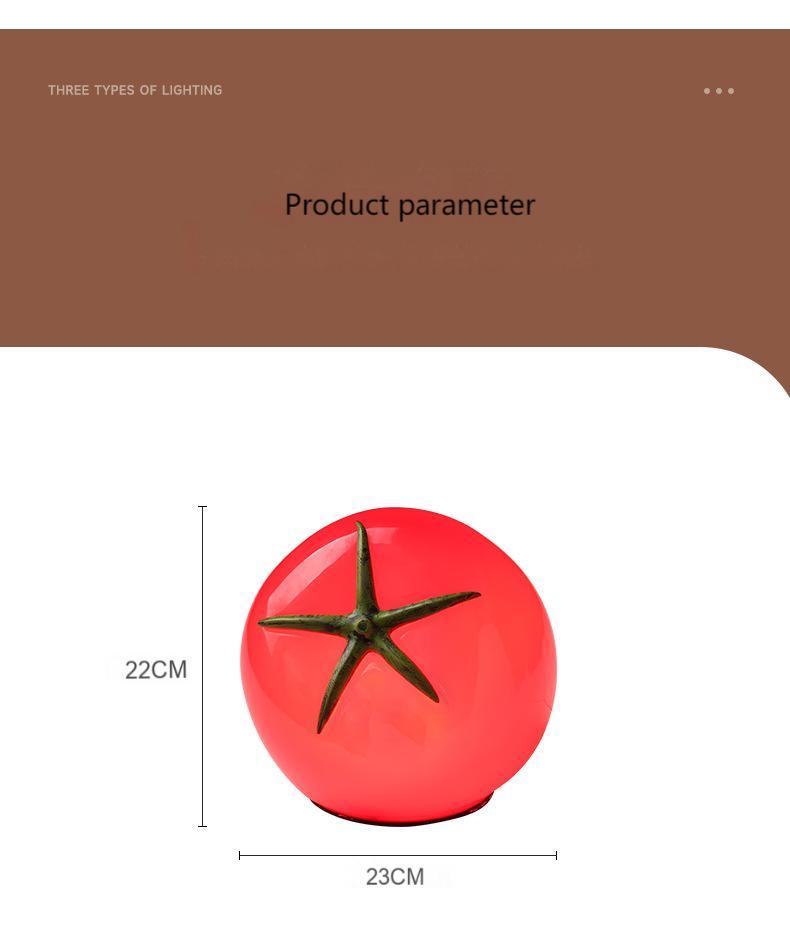 Decorative small lamp tomato night light tomato lamp tabletop decoration