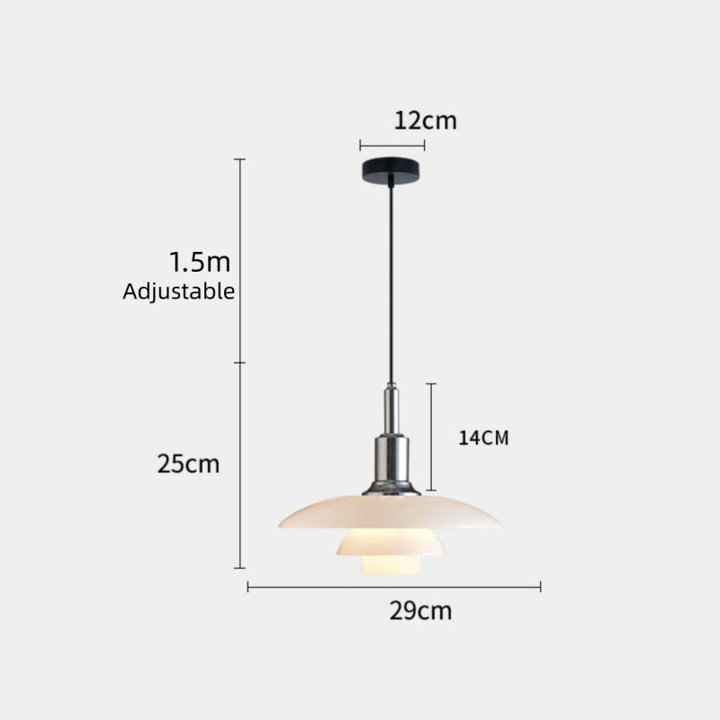 Design-Sense Glass Chandelier For Bedroom And Dining Room