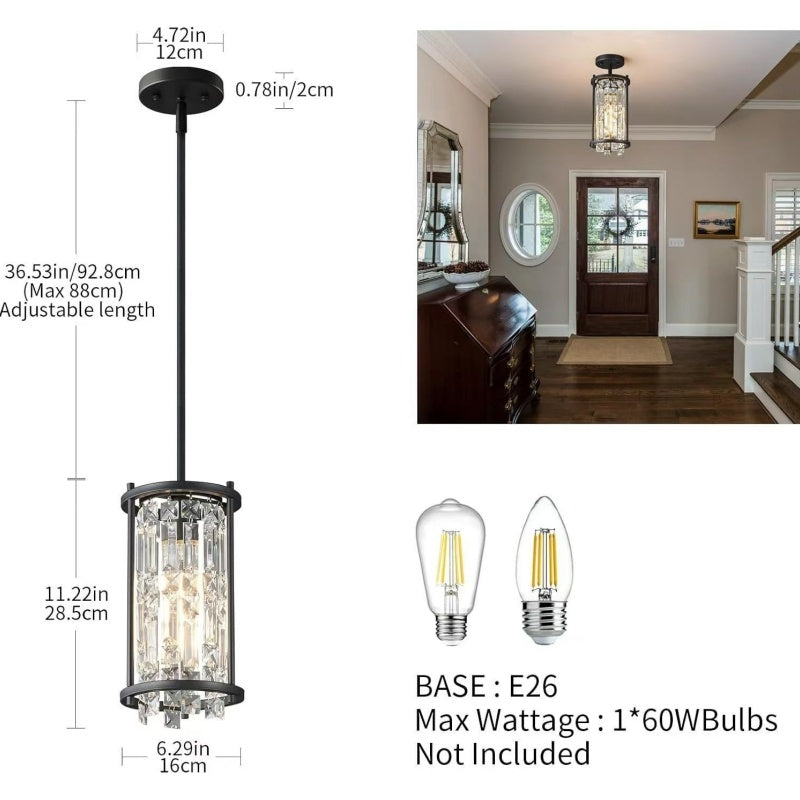 Crystal Chandelier Bedroom Dining Room Kitchen Minimalistic