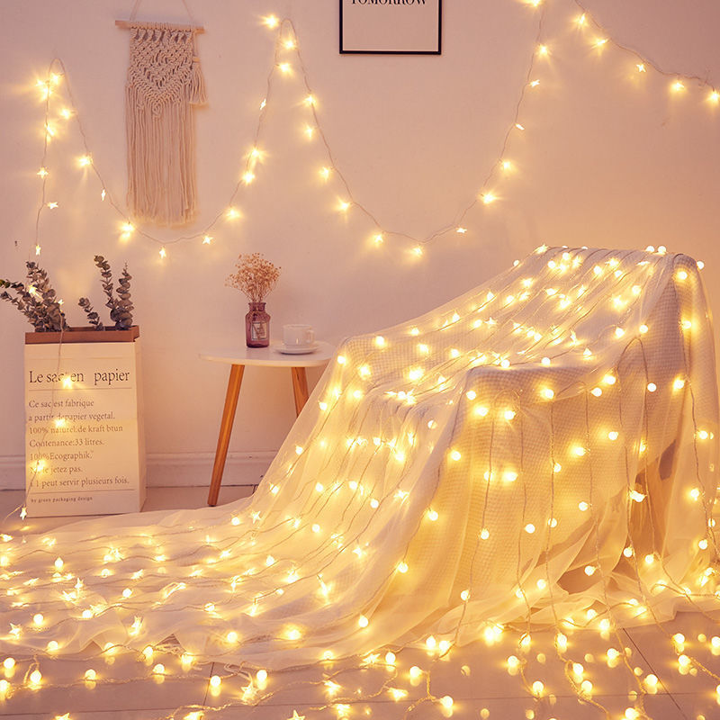 LED lights string room Christmas New Year's Day dormitory decoration flashing lights set up stalls camping atmosphere lights