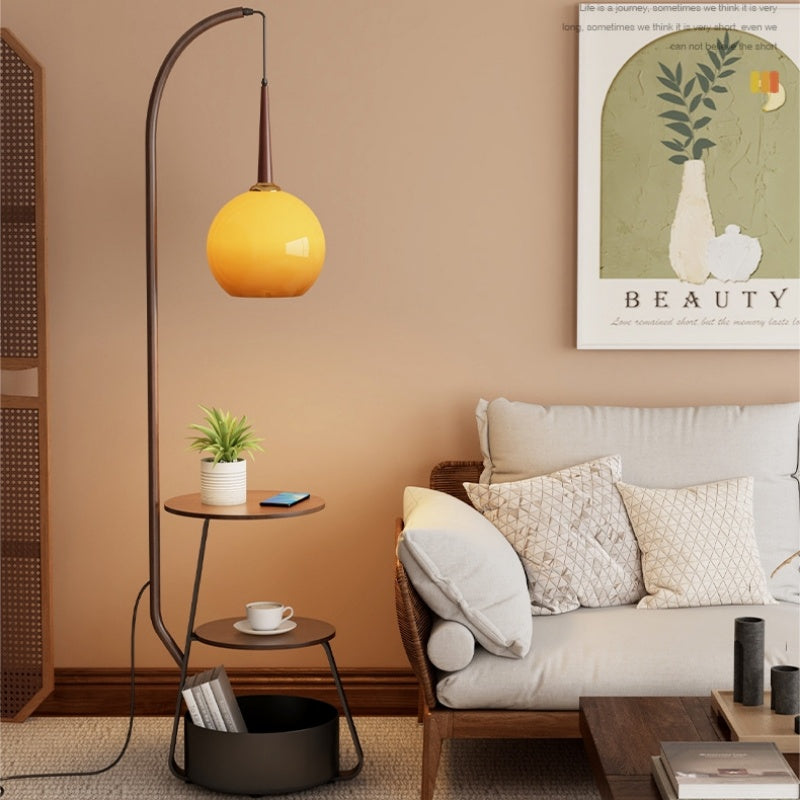 Retro Floor Lamp With Storage Function