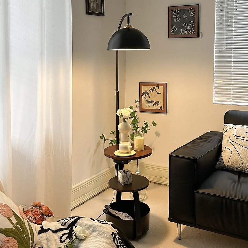 Butter wind floor lamp simple modern living room study bedroom bedside lamp shelf Creative vertical table lamp