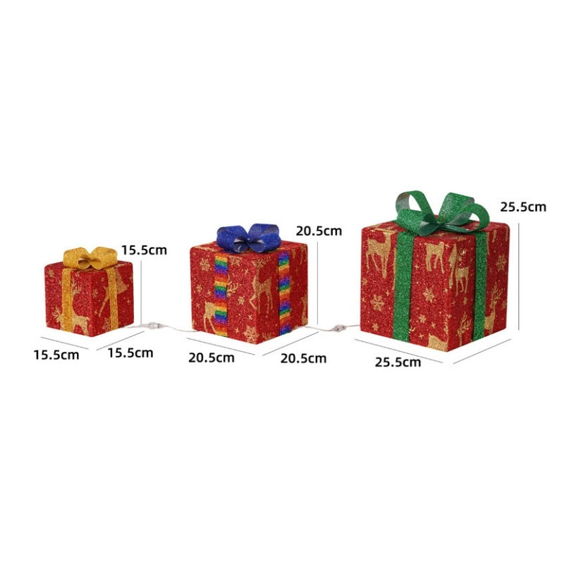 LED Christmas Gift Box Scene Arrangement Festival Decorative Lights