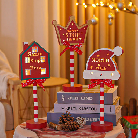 Christmas Festival Road Sign-Shaped Decorative Lights