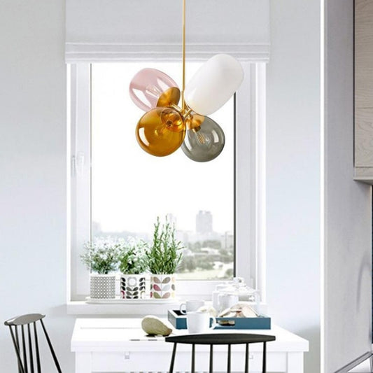 Artistic Colored Glass Chandelier