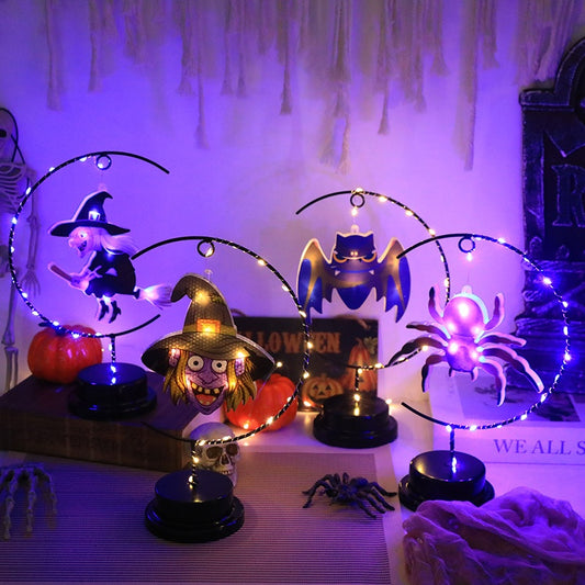 Halloween Iron And Copper Wire Lanterns, Party Atmosphere Decorative Lights