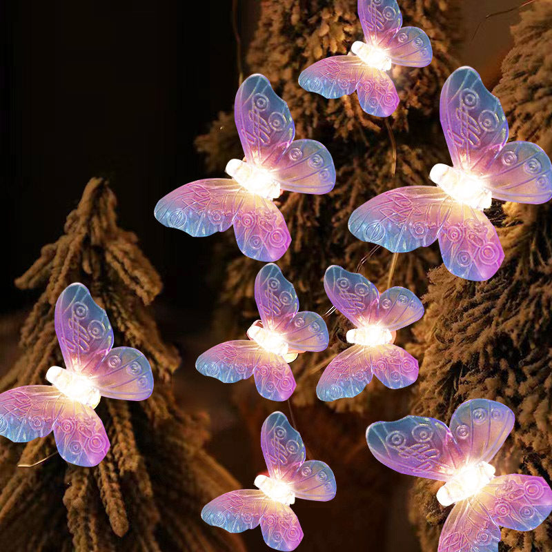 LED lights Butterfly lights string battery lights Outdoor fairy night lights Room wedding decoration lights