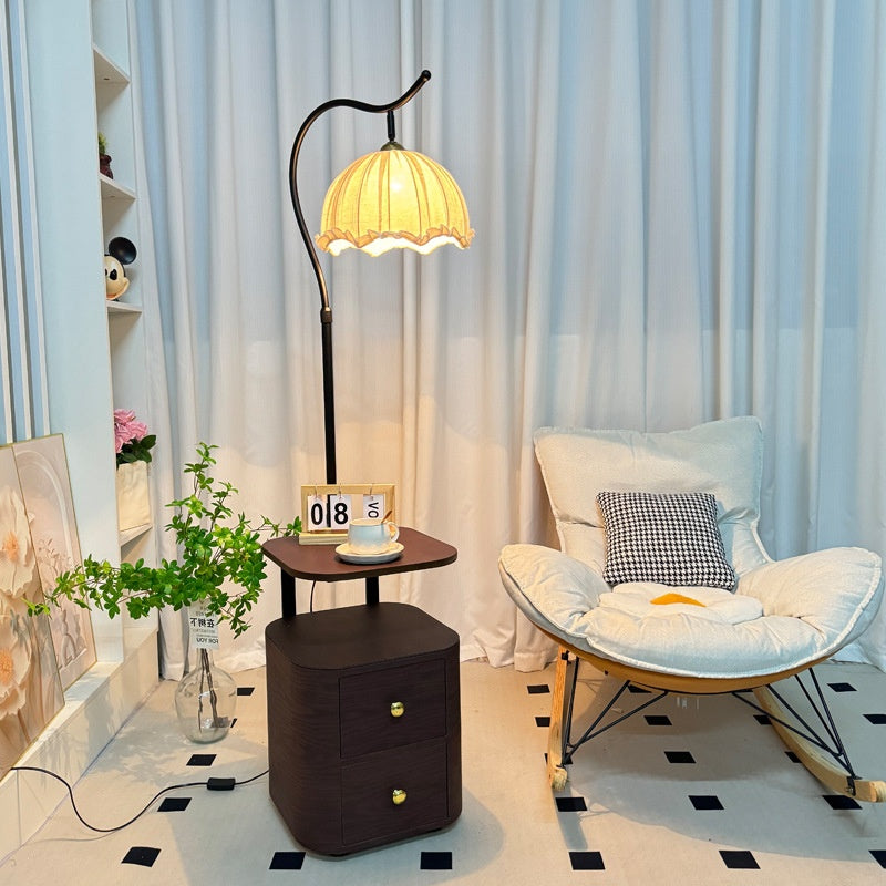 Medieval Style Bedside Table Floor Lamp