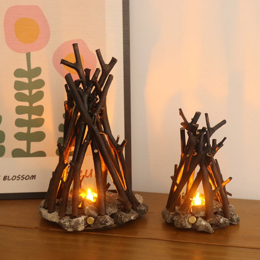 Creative Branch-Shaped Decorative Three-Dimensional Bonfire Ornament