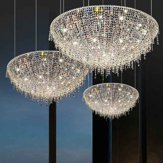 Luxurious Crystal Chandelier Living Room