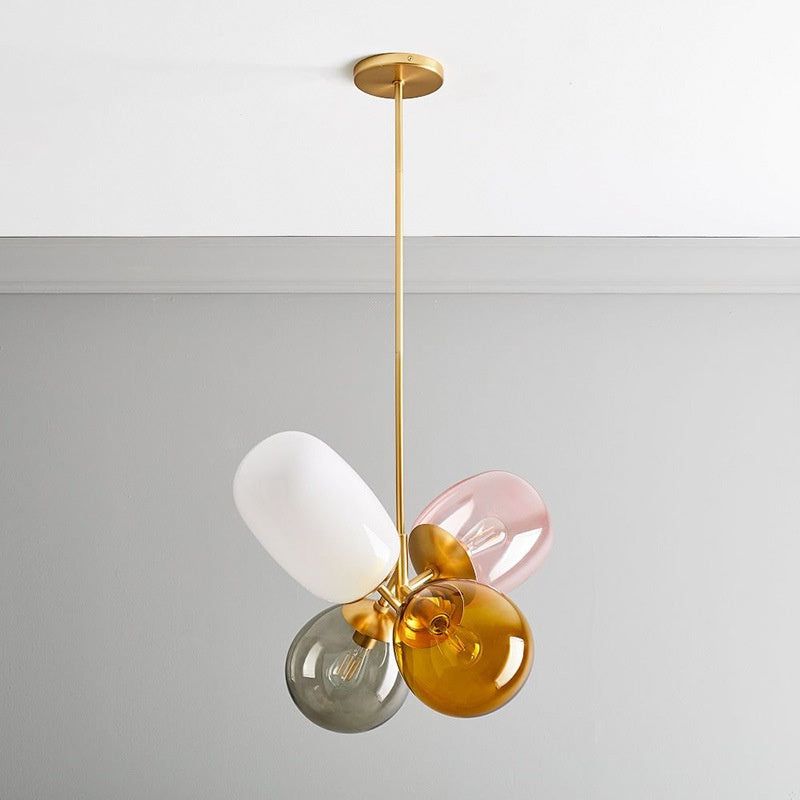 Artistic Colored Glass Chandelier