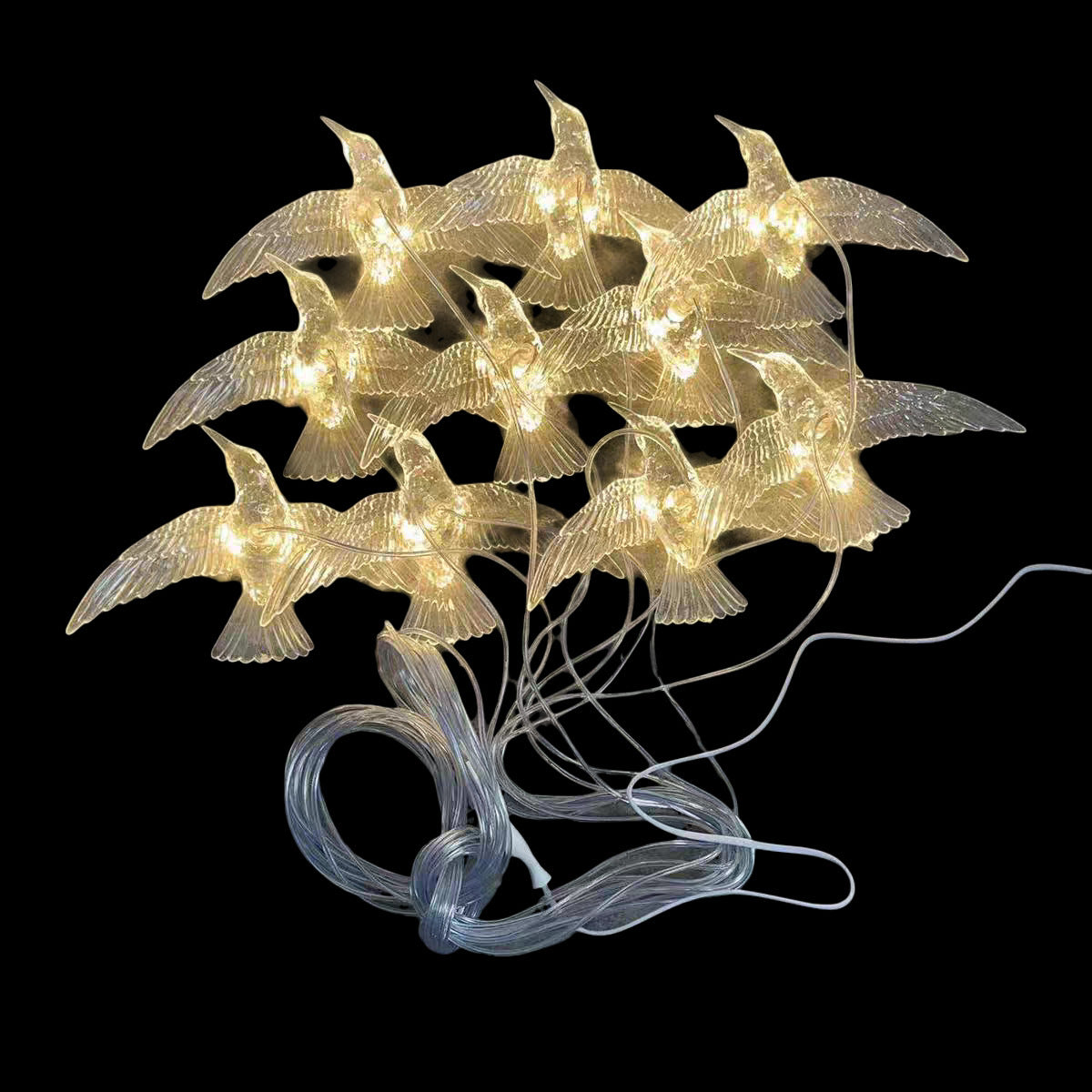 New wedding props bird acrylic transparent chandelier wedding decoration luminous string lights