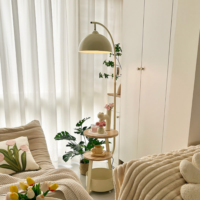 Butter wind floor lamp simple modern living room study bedroom bedside lamp shelf Creative vertical table lamp