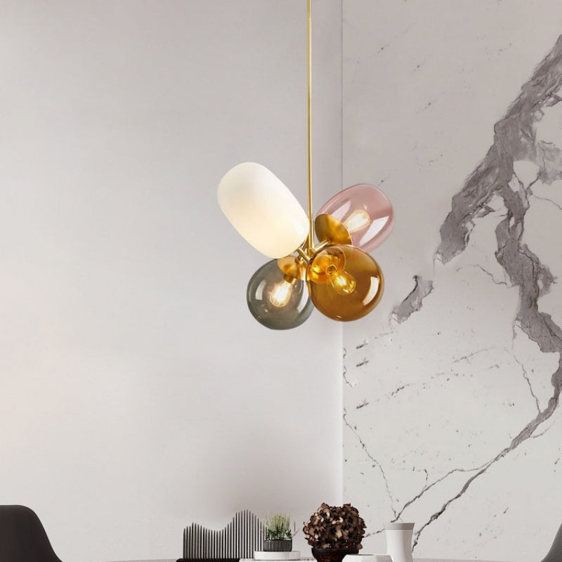 Artistic Colored Glass Chandelier
