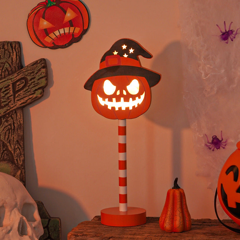 Halloween-Themed Wooden Decorative Lights