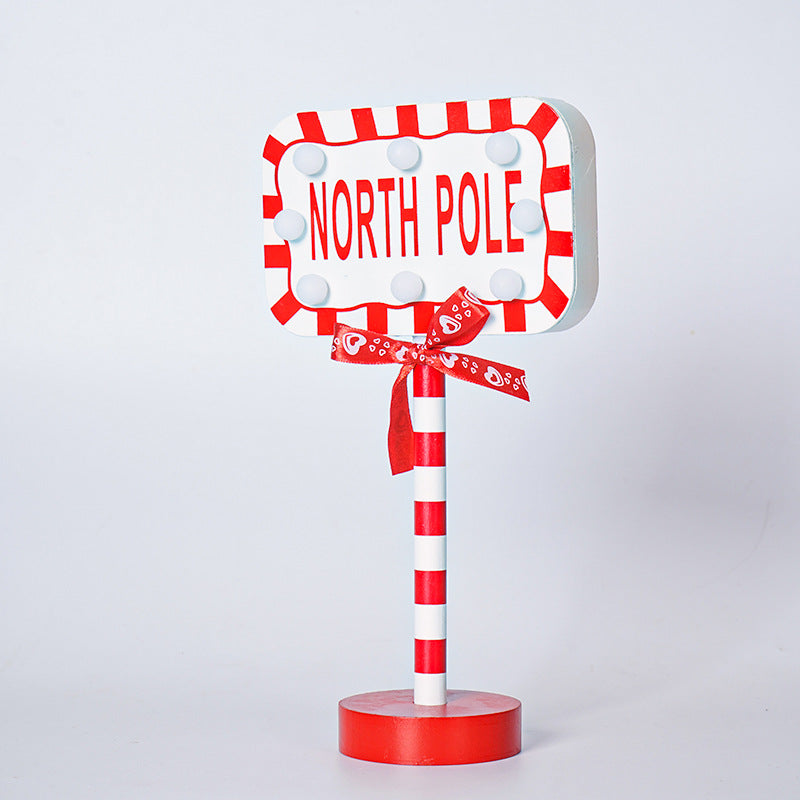 Christmas Festival Road Sign-Shaped Decorative Lights