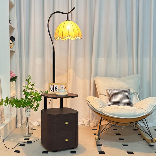 Medieval Style Bedside Table Floor Lamp