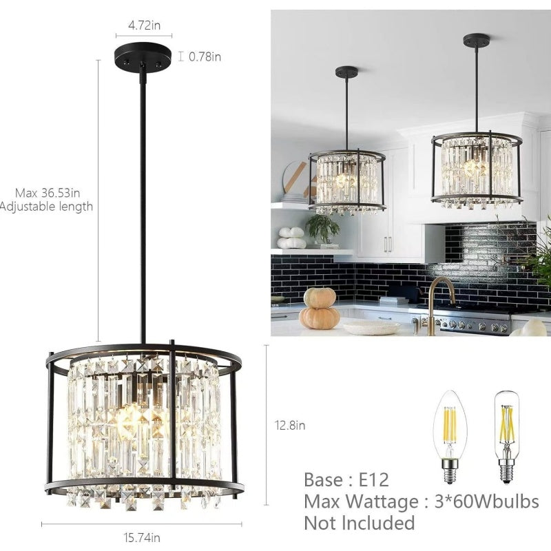 Crystal Chandelier Bedroom Dining Room Kitchen Minimalistic